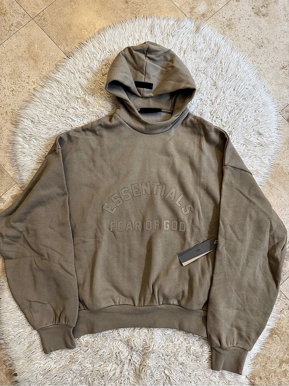 Essentials Men's Pullover Hoodie in Brown NWT sz M